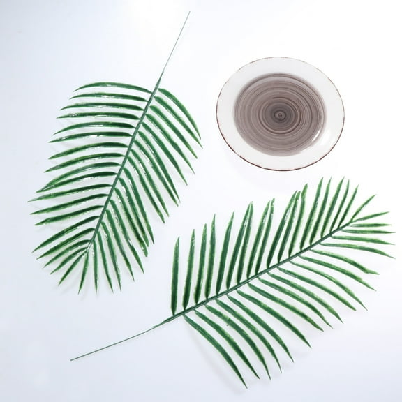 LABRIMP 10Pcs Sago Cycas Decor Faux Plants for Home and Office 50.00X25.00X1.00Cm