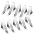 thumbnail image 1 of LABRIMP 10Pcs Tablecloth Holders Clips Stainless Steel Triangle for Table Cover Hold Down in Home and Events, 1 of 8