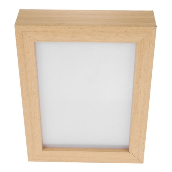 LABRIMP 1Pack Postcard Frame Rectangular Shape Space Saving Wood Material 8.02X6.05X1.57In