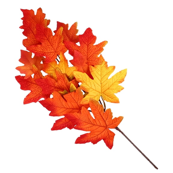 LABRIMP 1Pc Artificial Thanksgiving Maple Shrubs Red Simulation Leaf Decor for Festive Fall Arrangements