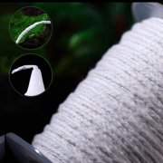 LABRIMP 1 Piece White Cotton Candle Wick with Metal Tab for Candle Making, Slow Burning, Compatible with 61mm Candles