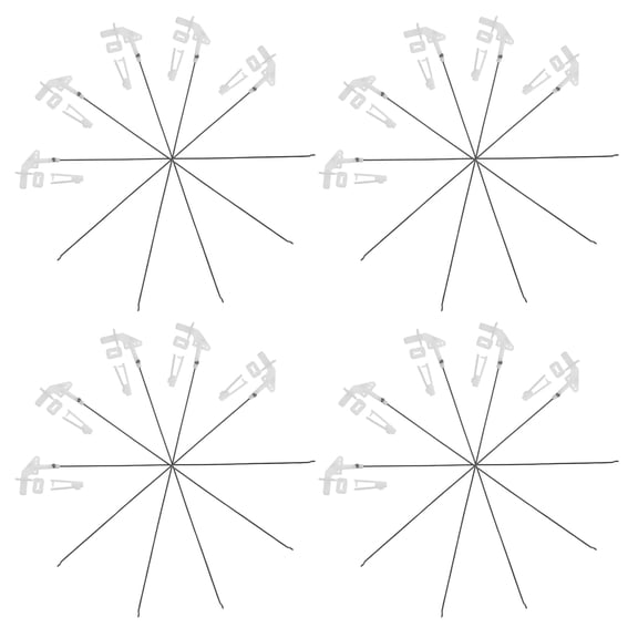 LABRIMP RC Airplane Connector Linkage Plastic Parts Kit 20 Sets for Model Aircraft