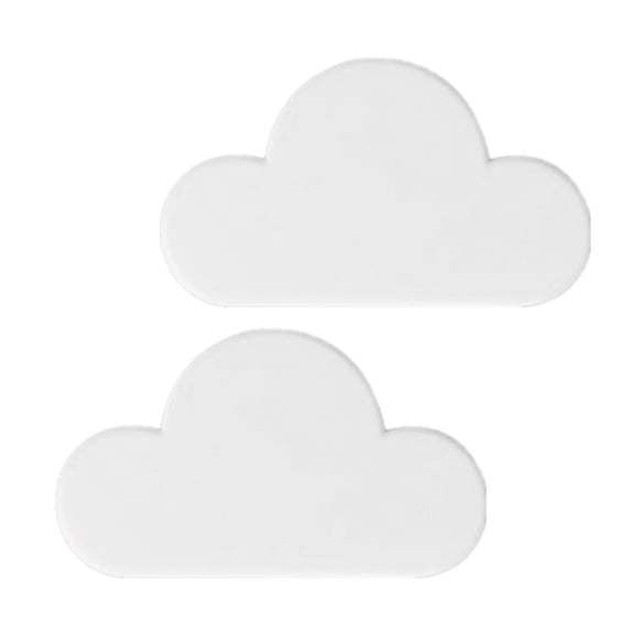 LABRIMP 2-Pack Magnetic Cloud Hooks White Adhesive Wall Mount Storage Hooks for Home Organization and Convenient Use