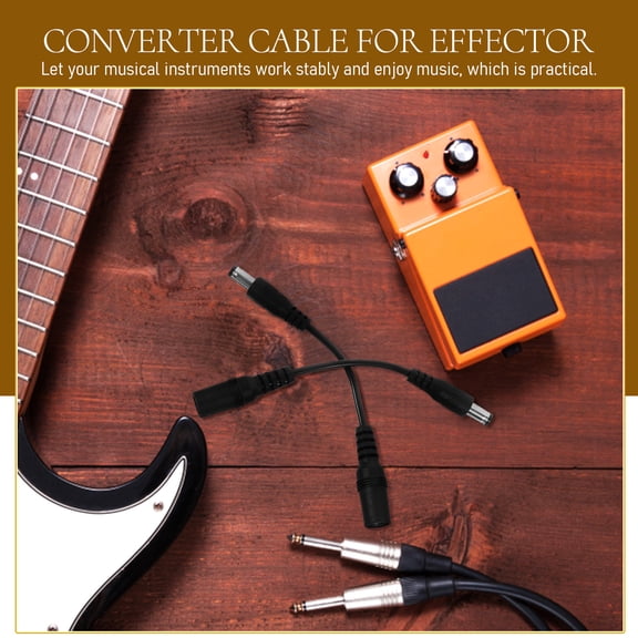 LABRIMP Musical Instrument Effector Converter Accessory Black Durable 2Pcs