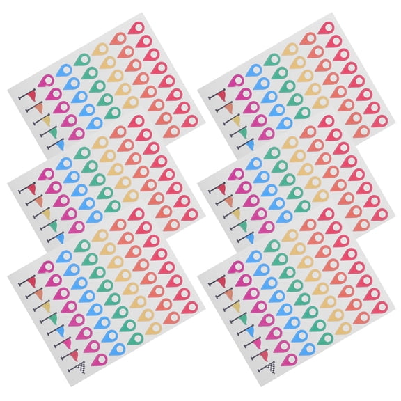 LABRIMP 336Pcs Compact Peel and Stick Location Marker Stickers for World Map Tracking