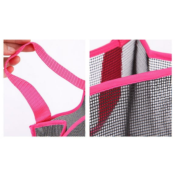 LABRIMP 48.0X20.0X11.0Inch Rosy Red PVC Mesh Bag for Classification and Recycling 1Pcs