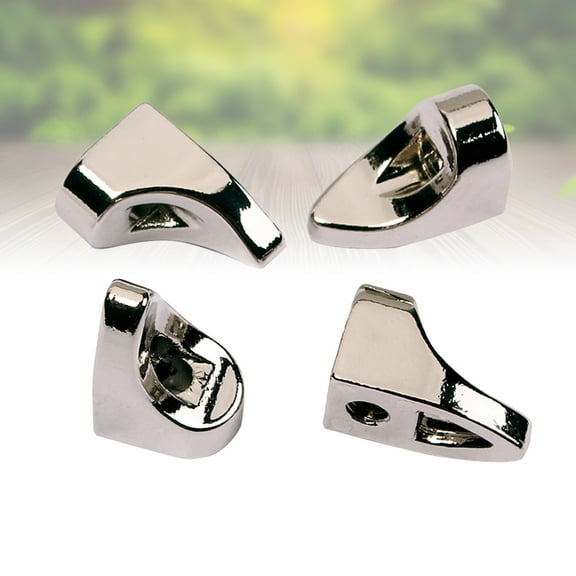 LABRIMP 4Pcs Plated Silver Zinc Alloy Banjo Bracket for Guitar Use Durable Functional Replacement Parts