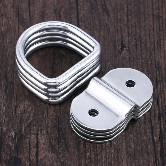 LABRIMP Plated Silver Lashing D Rings Labrimp 4Pcs Heavy Duty Tie Down for Vehicles