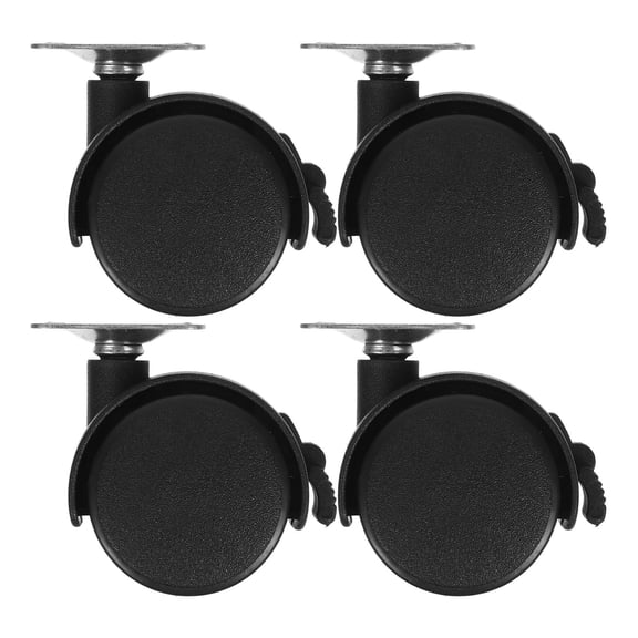 LABRIMP 4-Pack 40mm Swivel Caster Wheels with Mounting Plate for Furniture, Cupboards, Cabinets, Smooth Rolling Replacement