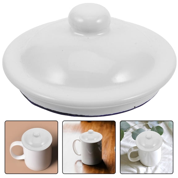 LABRIMP 4Pcs Teaware Lid for Kitchen Use with Round Shape and Enamel Material