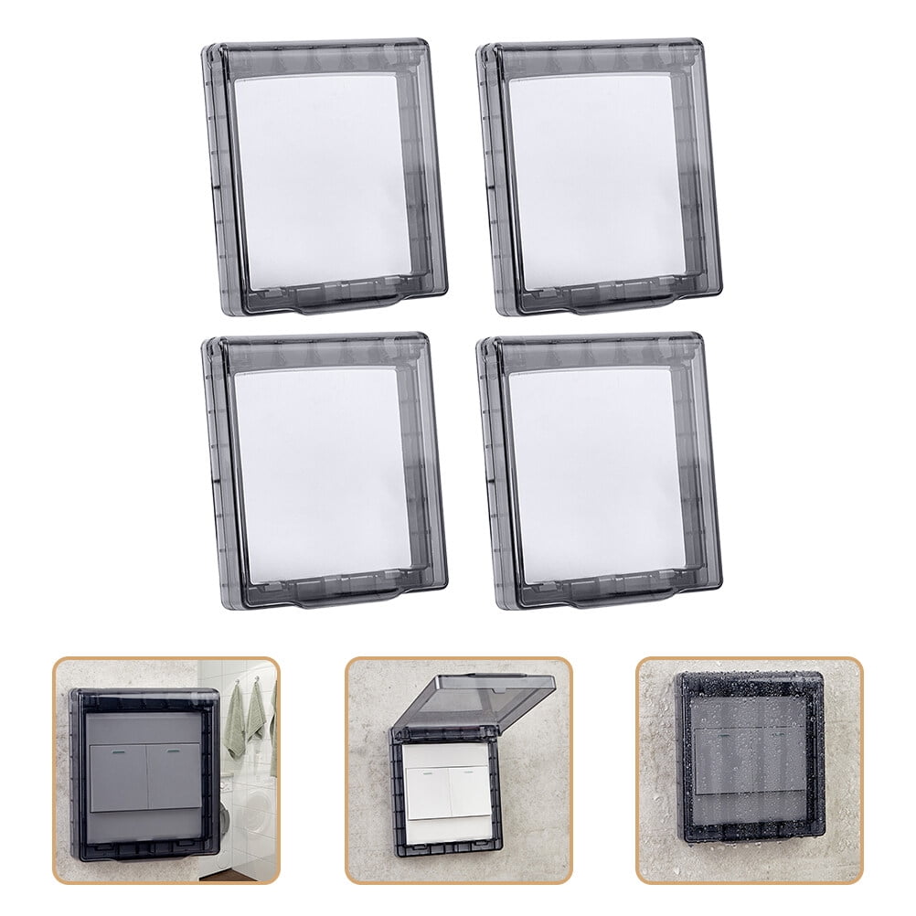 Protector Box Full Set LABRIMP 4Pcs Transparent Black Outlet Protector Box for Living Room ...