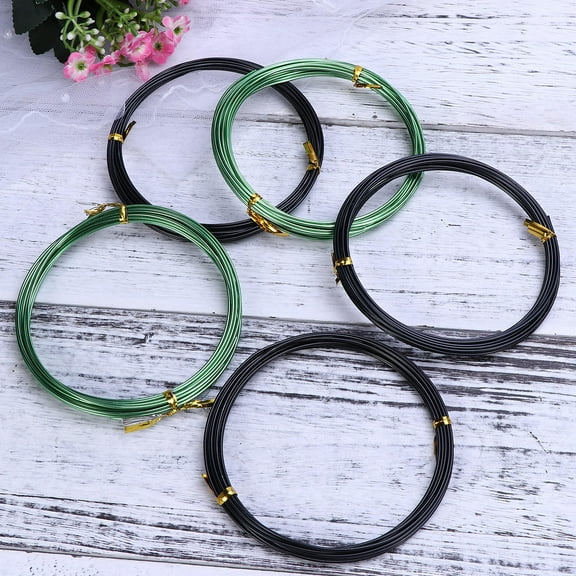 LABRIMP 5Set Colorful Aluminum Wire Flexible For Crafts Diy Projects Metal Wire 0.15Inx196.9In