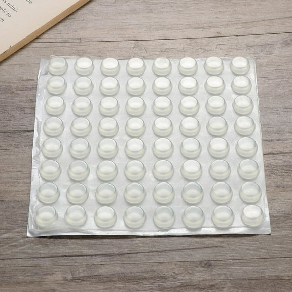 LABRIMP 64Pcs Clear Door Bumper Guard for Wall Protection 4.7 x 4.7 x 0.4in