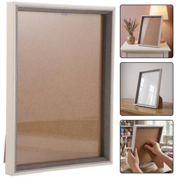 LABRIMP A4 Desk Display Frame with Modern Resin Design and Dust Resistant Protective Front Panel