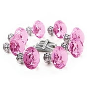 LABRIMP Crystal Glass Cabinet Knobs Drawer Pulls Set of 8, 25mm 27mm 30mm, Decorative Hardware for Dressers