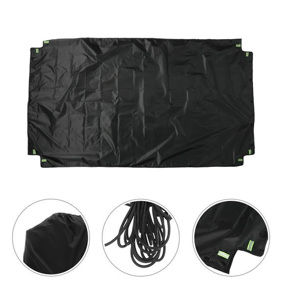 LABRIMP Pickup Truck Bed Cover Waterproof Black Oxford Cloth Outdoor Use 1Set 84.2X48.0X5.1In