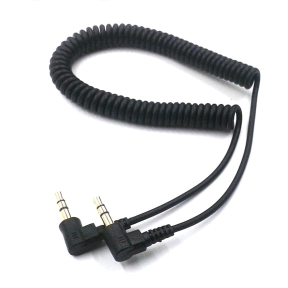 LABRIMP 2Pcs Black Shielded 3.5mm Male to Male Stereo Connector Cable for Audio Connection