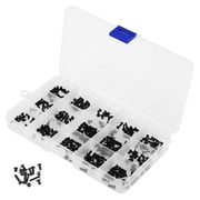 LABRIMP 300-Piece Universal Laptop Repair Screw Set, Black Steel Precision Tools for Electronics Maintenance