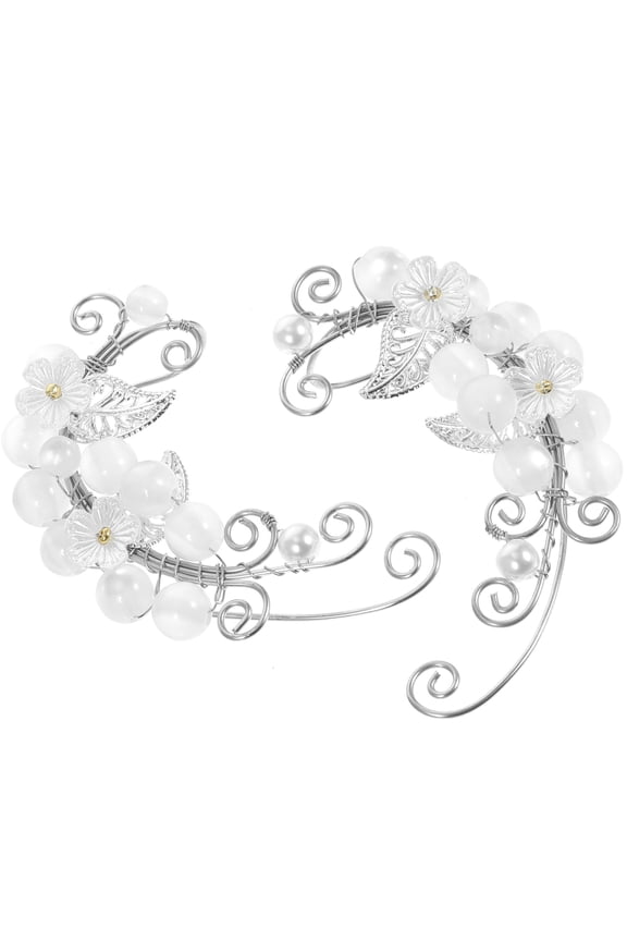 1 Pair Adjustable Silver Ear Cuffs for Women Non Piercing Decorative Earrings Birthday Accessory