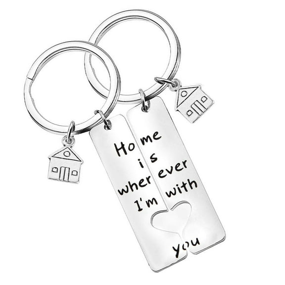 LABSERRON 1 Pair Titanium Keychain , Titanium Steel Key Organizer for Home, House, Car Keys
