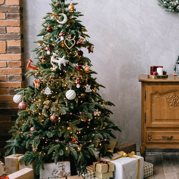 LABSERRON 1 Roll Red Plastic Beaded Tree Garland for Adult Diy Crafts and Decorations