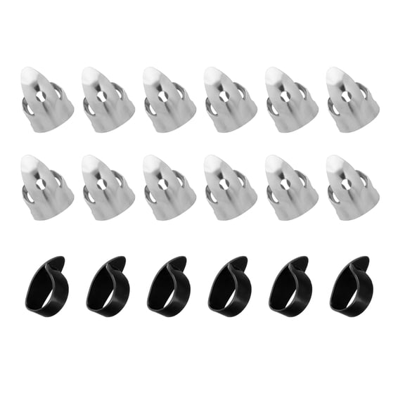 LABSERRON Thumb Finger Picks Set Zinc Alloy Adjustable 1 Set (6 Thumb Picks, 12 Index Finger Picks)