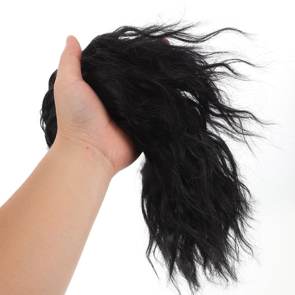 LABSERRON 1 Set Curly Ponytail Extension Black Hair Braid for Women Drawstring for Stage Performances