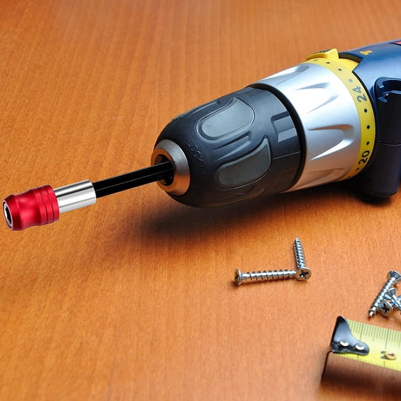 LABSERRON 1 Set Extension Bit Holder for Screwdriver Bit Conversion 3-Piece Set 15X0.6In Red