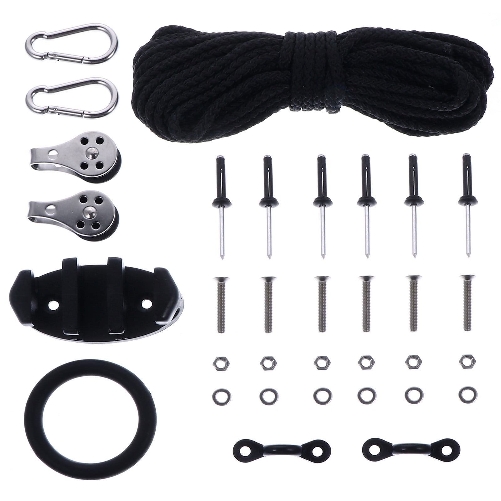 LABSERRON 1 Set Kayak Accessories for Boating and Fishing in Black 9x4.5cm