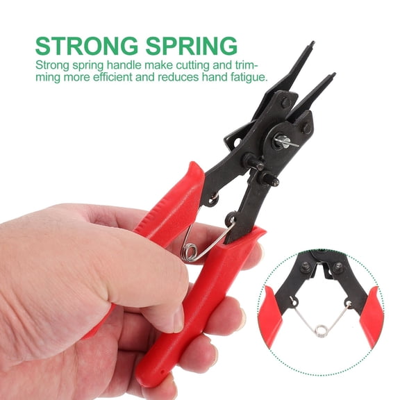 LABSERRON 1Set Red Steel Interchangeable Circlip Plier Tool 4 in 1 Snap Ring Remover for Repair Use