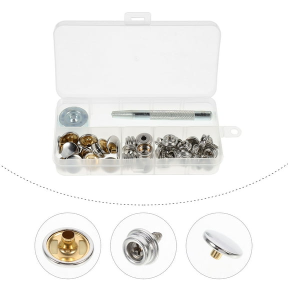LABSERRON 1 Set Snap Fastener Buttons Metal Snap Fastener Tool for Boat Equipment Silver