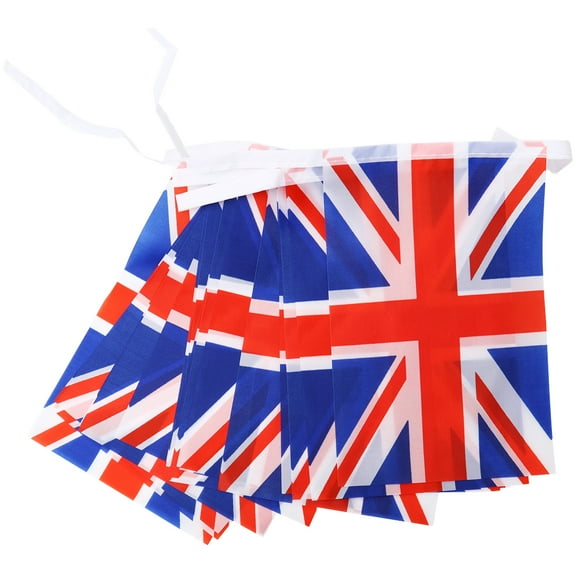 LABSERRON 1 Set Union Jack Banner Flags Polyester Rectangular For Gardens And Backyards 393.7x8.27x0.04 Inch