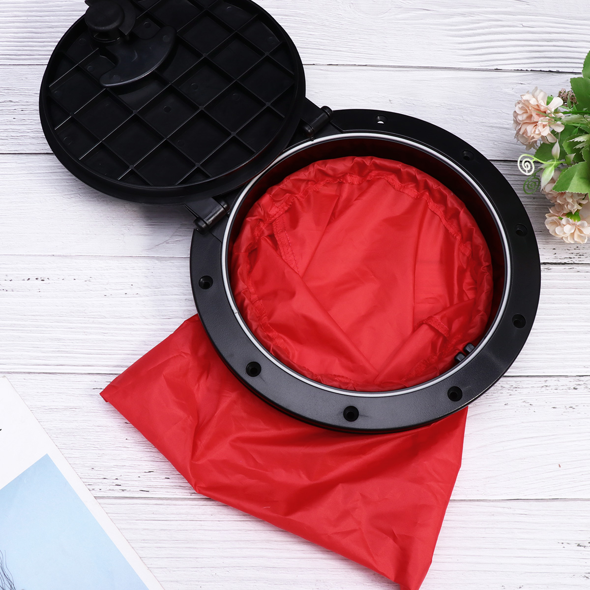 LABSERRON 10.16x10.16x1.77 Inches 1Set Black ABS PC PVC Hatch Cover for Kayak Storage Compartment Ultraviolet Protection