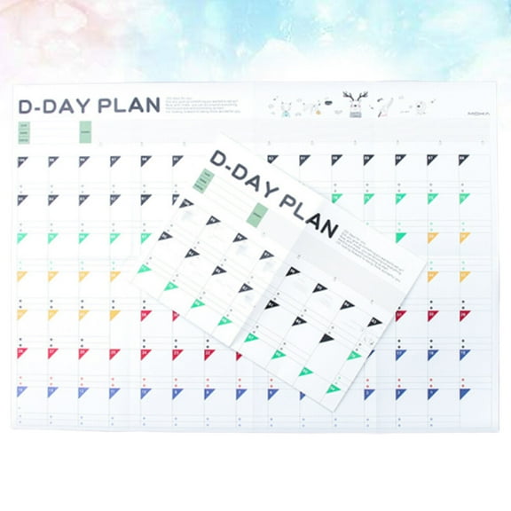 LABSERRON 10 Sheets Time Management Planner for Daily Schedule Organizer 51.8x37cm Multi-Colored