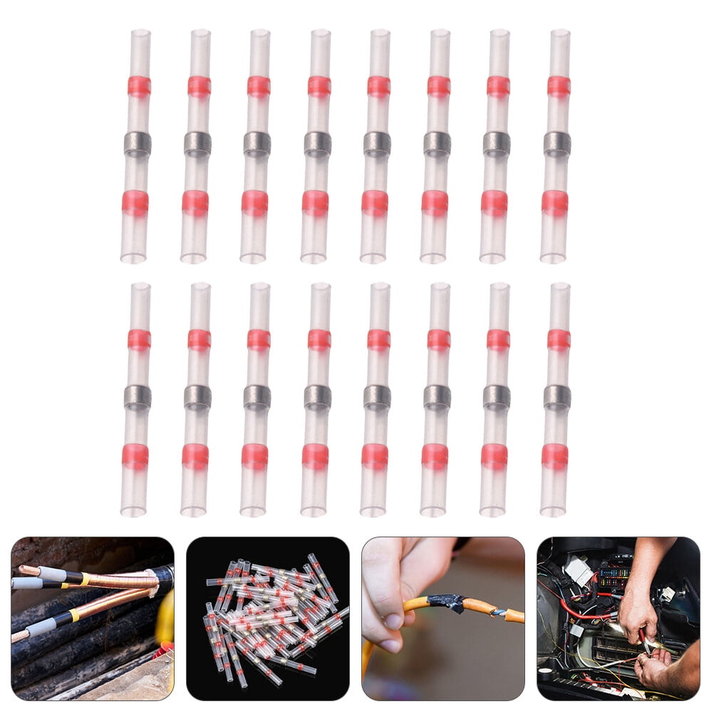 LABSERRON 100Pcs Heat Shrink Butt Connector Insulated for DIY Users and ...