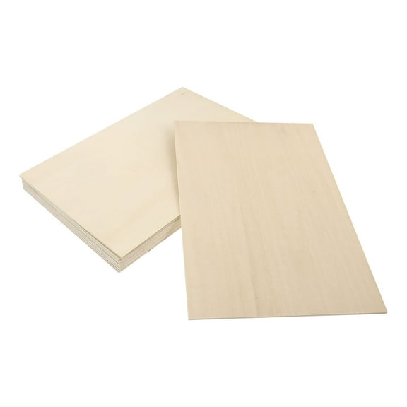 LABSERRON Unfinished Wood Board Beige Art Projects 10Pcs 11.8X7.9X0.6In