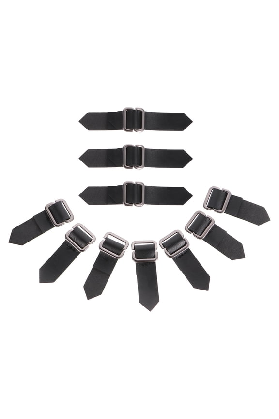 10Pcs Black Zinc Alloy Buckles for Women Uniform Accessories Pleated