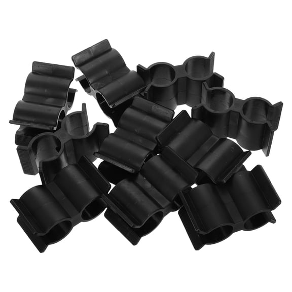 LABSERRON 10Pcs Double Port Pipe Clamps for Secure Attachment and Boat Pole Hooks