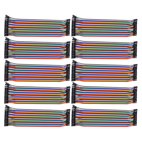 LABSERRON 10Pcs Jumper Wire Assorted Color Tinned Copper Pin Connector Wires Electronics Enthusiasts 21X5.5X0.2CM