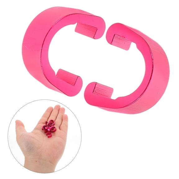 LABSERRON 10Pcs Mountain Bike Cable Clips Pink Aluminum Alloy C-Clips for Bicycle Cable Management 1.20X1.00X0.60CM