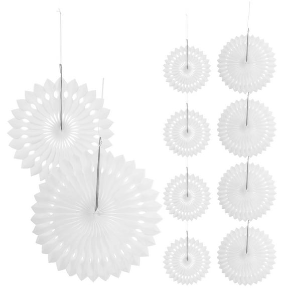 LABSERRON 10Pcs Paper Snowflake Decorations for Bridal Shower Baby Shower and Girls Event 15 x 5.5 x 0.5in