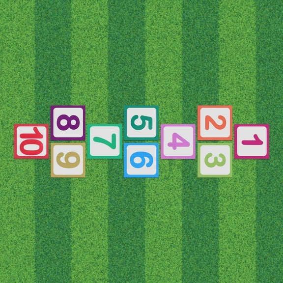 LABSERRON 10Pcs Self-Adhesive Floor Stickers For Room Decoration Kids Room Accessories Decorative Hopscotch Game Decal