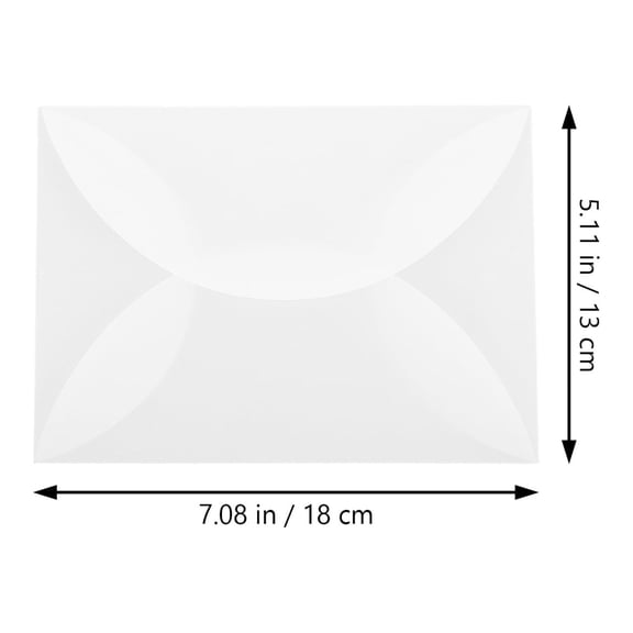 LABSERRON 10Pcs White Paper Envelopes for Wedding Invitations Engagement Tea Party 7.07X5.11X0.04in