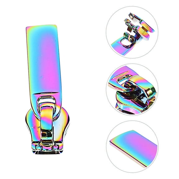LABSERRON 10Pcs Zipper Pull Tabs for Luggage Diy Crafts and Clothing in Multi Colored Metal