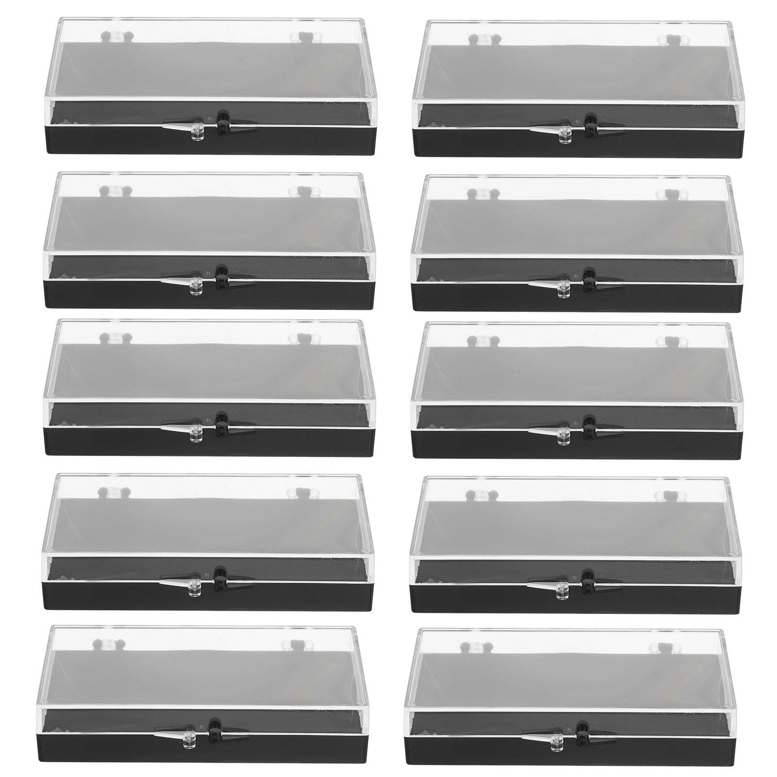 LABSERRON 10Pcs Black Plastic Storage Box with Refined Craftsmanship ...