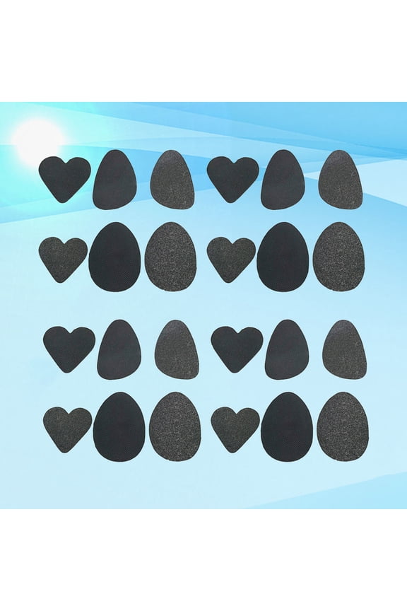 12 Pairs Rubber Pad for Shoes Heel Anti Skid Grips Black for Slippery Surfaces