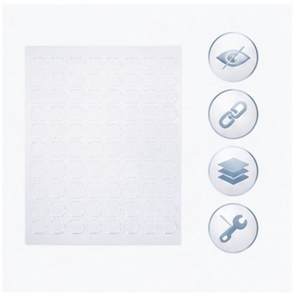 LABSERRON 1200Pcs Self Adhesive Transparent Dots Double Sided Removable Sticky Tack for Office Posters