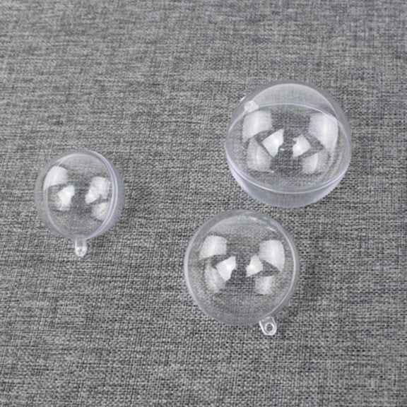 LABSERRON 12Pcs Transparent Plastic Ball Acrylic Fillable Sphere for Home Decoration
