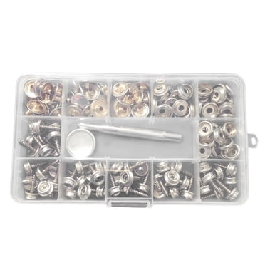 150pc Stainless Steel Marine Snap Fastener Kit For Boat Covers And Canvas – Socket And Button Set