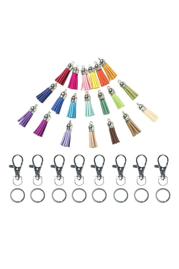 150Pcs Purse Decorations Leather Tassel Bag Charm Assorted Color